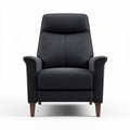Fauteuil en tissu noir avec pieds en bois dimensions 85 x 80 x 100cm