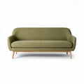 Canapé vert en tissu avec pieds en bois 180 x 85 x 75 cm